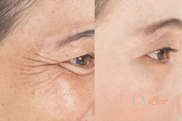 Before and after results of woman - HI-fu wrinkles reduction treatment Sparkhill