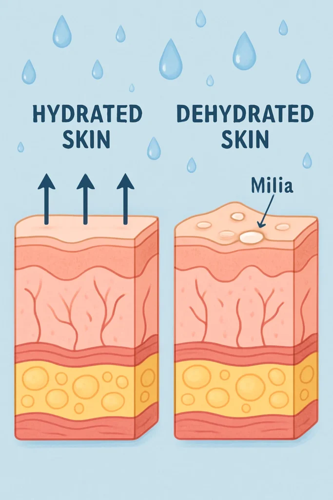 The importance of hydration and milia production Sparkhill